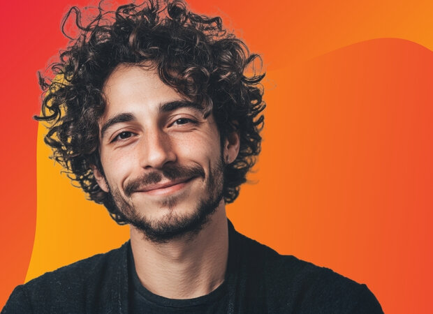 Männliches Model als Teaser für die Herbstkampagne von NBS, WBS AKADEMIE und WBS TRAINING | PRO