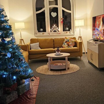 weihnachtlicher Empfangsbereich