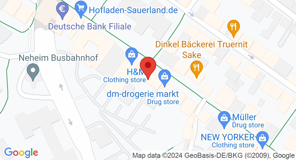 Kartenausschnitt des Standorts in höherer Auflösung