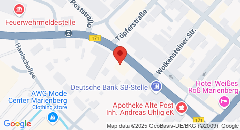 Kartenausschnitt des Standorts
