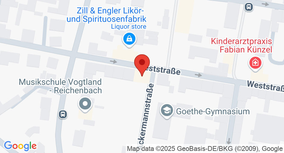 Kartenausschnitt des Standorts in höherer Auflösung