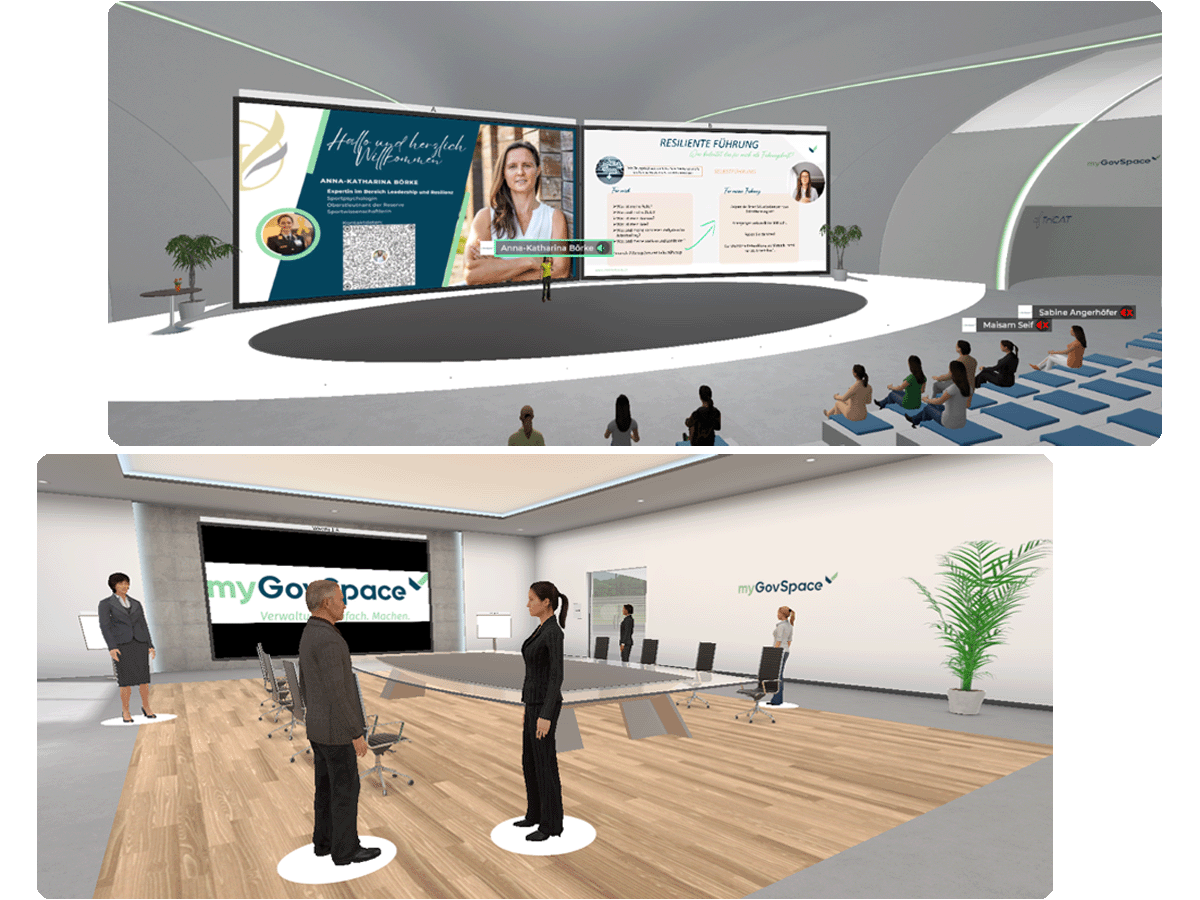 Screenshot 3D-Welt vom Portal myGovSpace