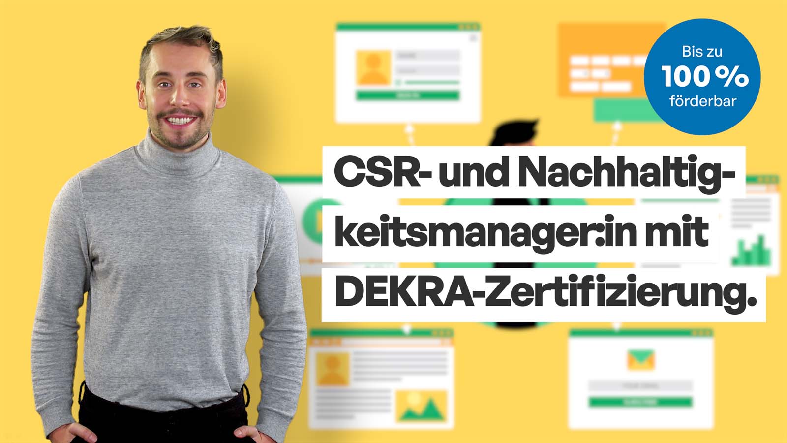 Kursvideo CSR und Nachhaltigkeitsmanager und Managerinnen mit Patrick