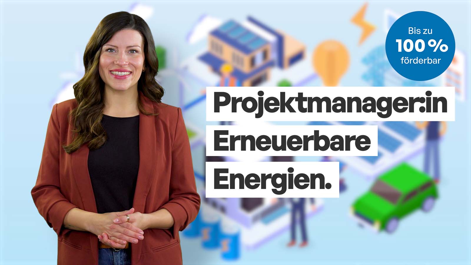 Kursvideo Projektmamanager und Projektmamanagerin Erneuerbare Energien mit Maria
